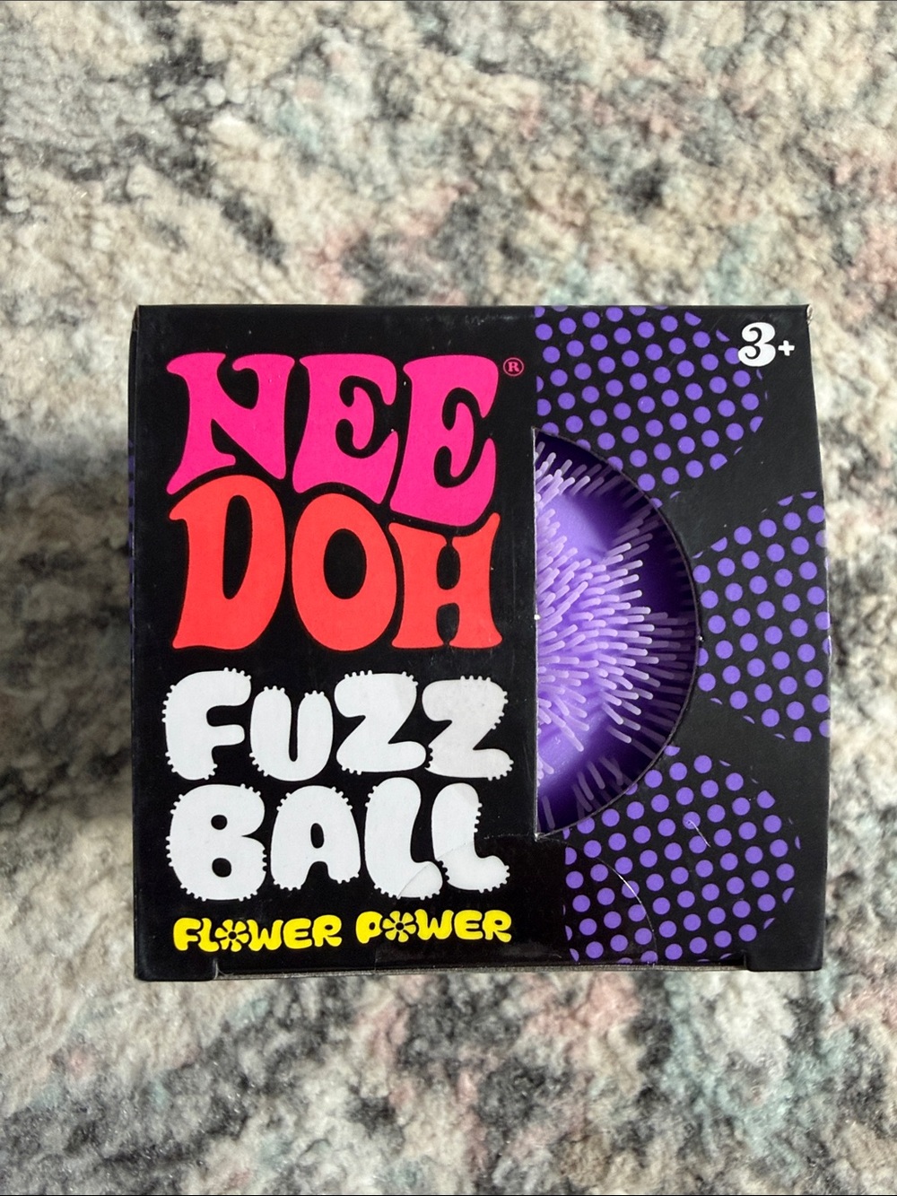 NeeDoh Purple Flower Power Fuzz Ball